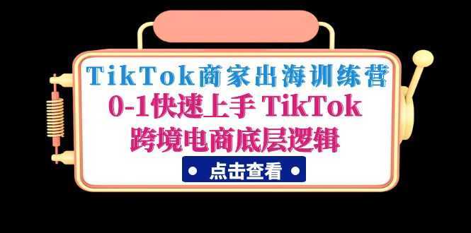TikTok商家出海训练营:0-1快速上手 TikTok跨境电商底层逻辑