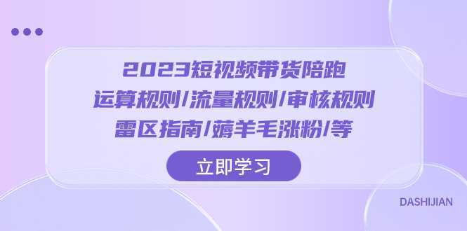 2023短视频·带货陪跑:运算规则/流量规则/审核规则/雷区指南/薅羊毛涨粉..