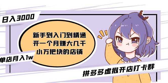 拼多多虚拟开店打卡群:入门到精通2月26更新