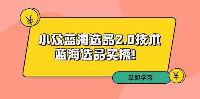拼多多培训第33期:小众蓝海选品2.0技术-蓝海选品实操