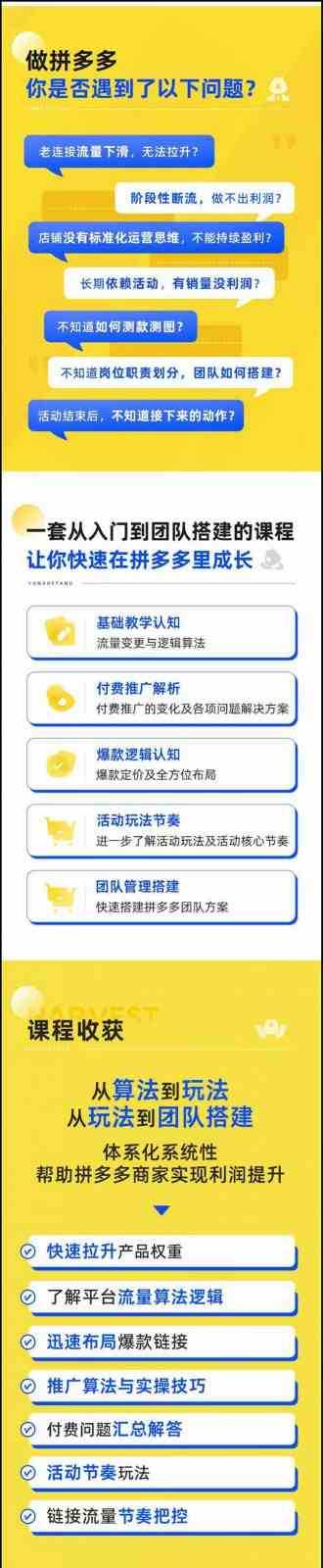 拼多多进阶课:极限拉升/盈利突破:从算法到玩法 从玩法到团队搭建