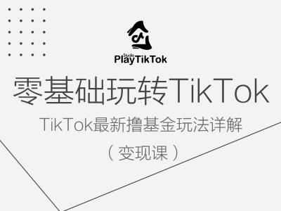 零基础玩转TiKToK变现课,TikTok最新撸基金玩法详解