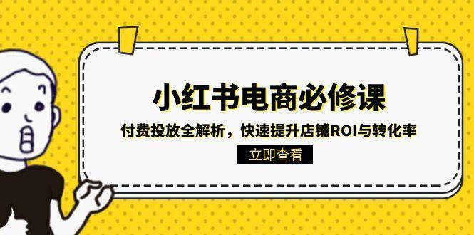 小红书电商必修课:付费投放全解析,快速提升店铺ROI与转化率