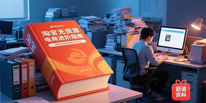 淘宝无货源电商进阶指南,包含新人课、进阶课,配套资料,蓝海选品等