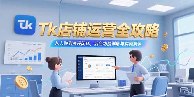 Tk店铺运营全攻略,从入驻到变现闭环,后台功能详解与实操演示
