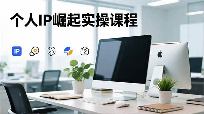 个人IP崛起实操课程,IP思维塑造+赛道精准调研+账号高变现搭建+内容创作
