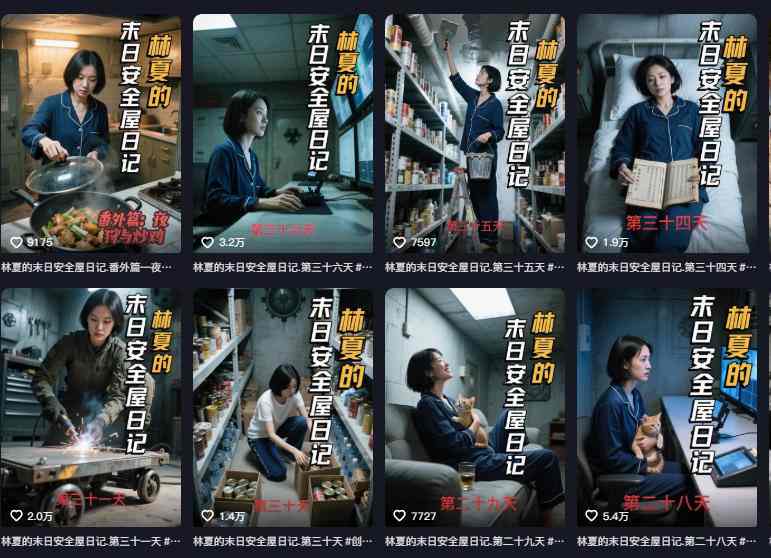 十个作品涨粉近20W!用AI制作末日安全日记连载,日入4位数,评论区爆肝求更新