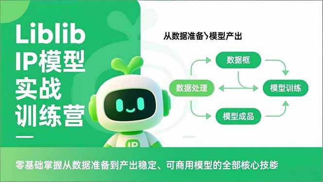 Liblib IP模型实战训练营,零基础掌握从数据准备到产出稳定、可商用模型的全部核心技能