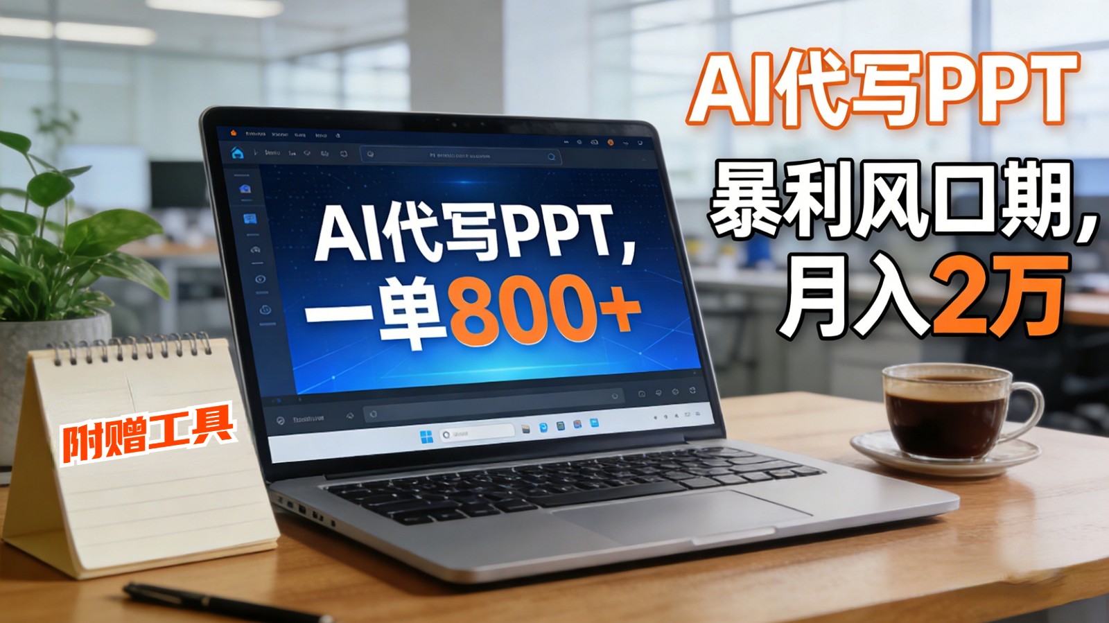 AI 代写做 PPT!一单狂赚 800+,风口期月入 2 万
