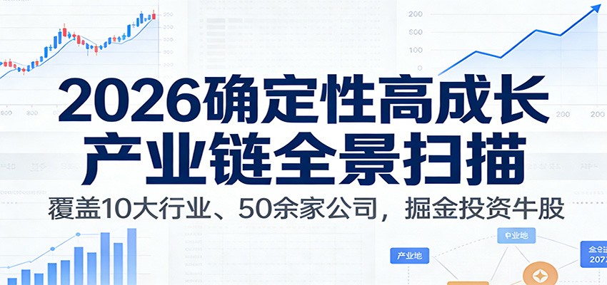 付费文章:2026确定性高成长产业链全景扫描:覆盖10大行业、50余家公司,掘金投资牛股