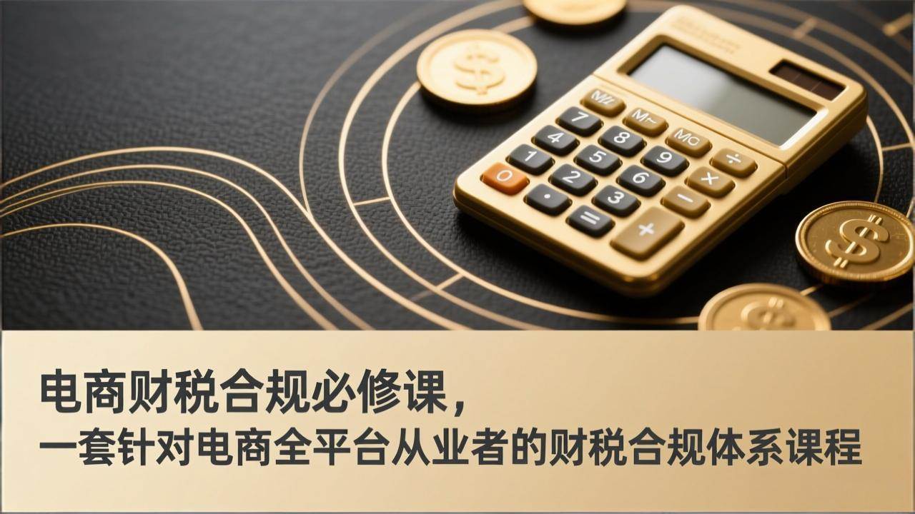 电商财税合规必修课,是一套针对电商全平台从业者的财税合规体系课程