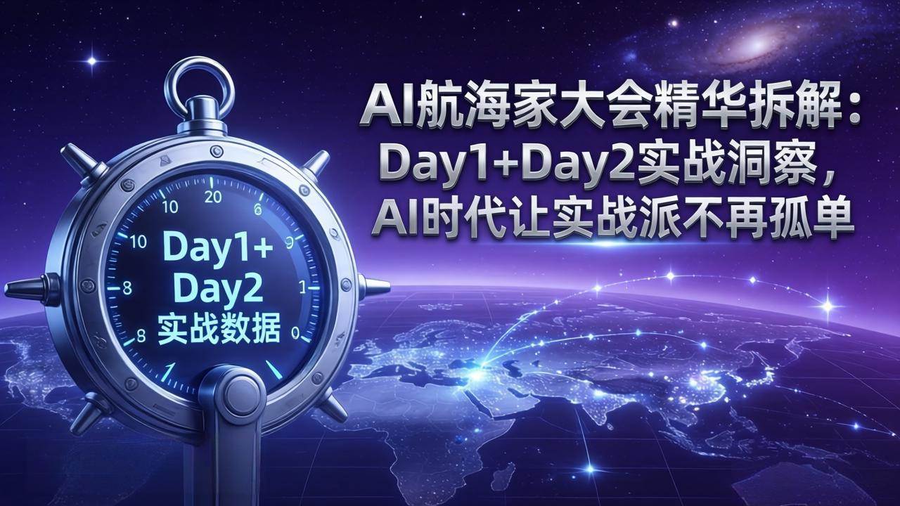 AI航海家大会精华拆解:Day1+Day2实战洞察,AI时代让实战派不再孤单