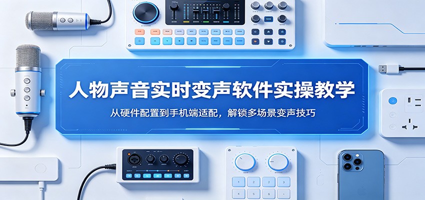 人物声音实时变声软件实操教学:从硬件配置到手机端适配,解锁多场景变声技巧