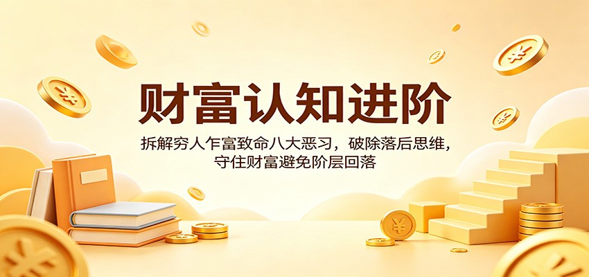 财富认知进阶:拆解穷人乍富致命八大恶习,破除落后思维,守住财富避免阶层回落