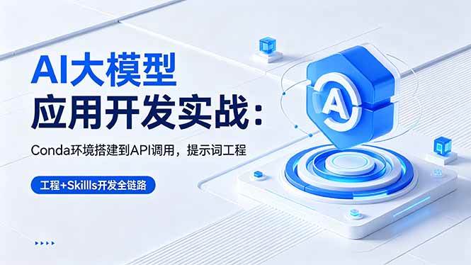 AI 大模型应用开发实战:Conda环境搭建到API调用,提示词工程+Skills开发全链路