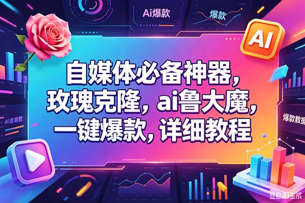 玫瑰克隆,一键ai神器,爆款工具,自媒体必备,60多个功能的详细教程