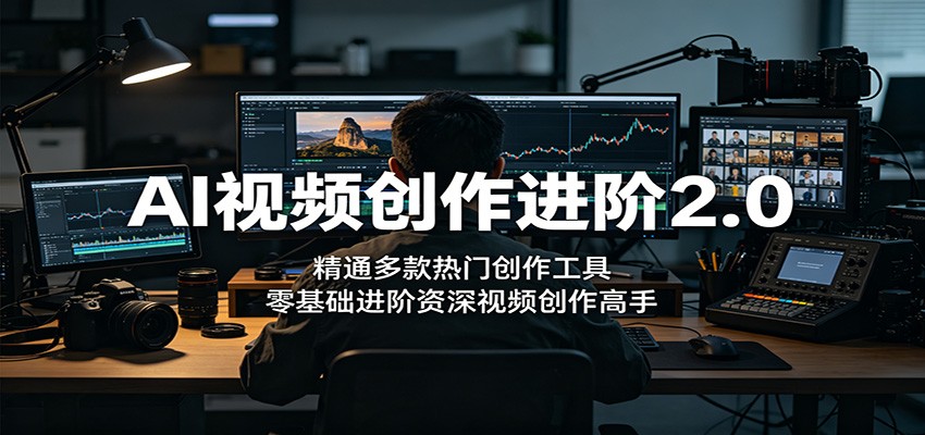 AI视频创作进阶2.0:精通多款热门创作工具,零基础进阶资深视频创作高手