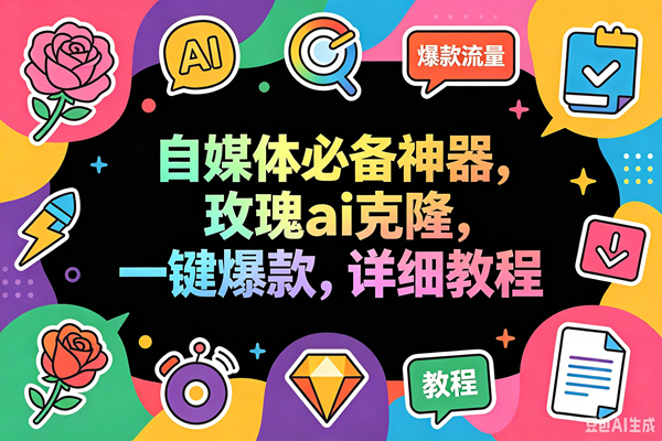 玫瑰克隆工具,一键ai神器,爆款工具,自媒体必备,60多个功能详细教程