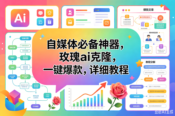玫瑰克隆工具,一键ai神器,爆款工具,自媒体必备,60多个功能,详细教程