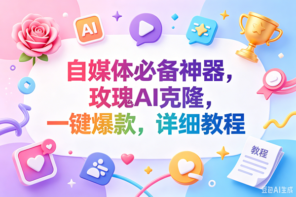 玫瑰克隆神器,一键ai,爆款工具,自媒体必备,60多个功能,的详细教程