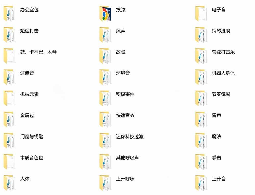 宝藏音效合集包!60+多种音效分类,共计3900个,分类清晰,全中文分类,高品质剪辑音效素材包