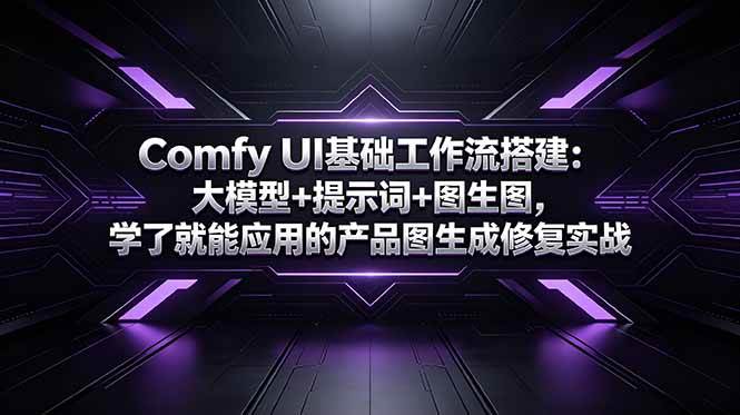 Comfy UI基础工作流搭建:大模型+提示词+图生图,学了就能应用的产品图生成修复实战
