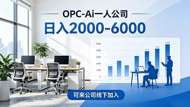 2026创业新风口—OPC一人公司模式震撼首发!日收益2000-6000+,项目绿色长久,安全稳健,合…