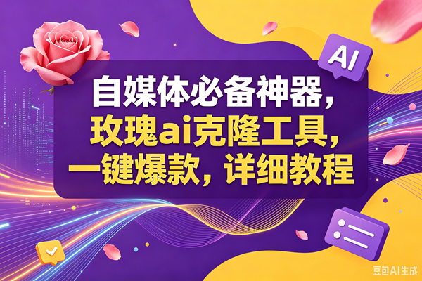 玫瑰ai克隆工具,一键爆款ai神器,自媒体的必备工具,50多个功能,详细教程