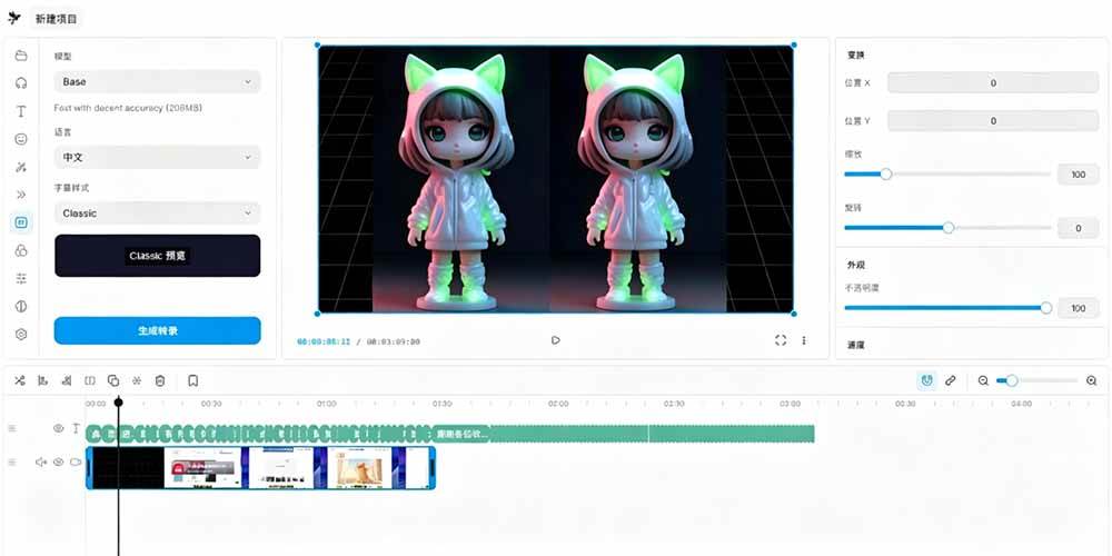 开源“剪映CapCut”替代品,居然支持一键生成视频字幕?还可在线AI剪辑视频,这也太爽了吧 Cutia