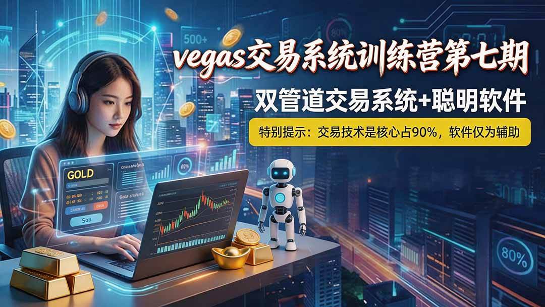 【3天学会手工单交易】Vegas交易技术+聪明软件,日赚50-1000U, 长期稳定,小白轻松上手