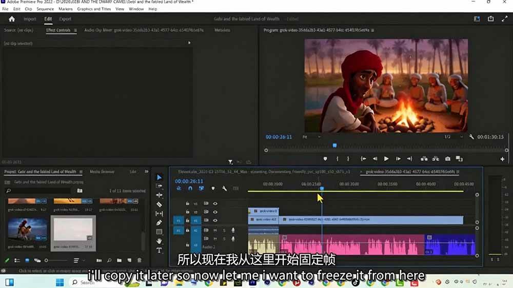 Grok Imagine AI故事动画短片实战:电影级视觉效果+角色一致性+高级提示词+后期剪辑全流程