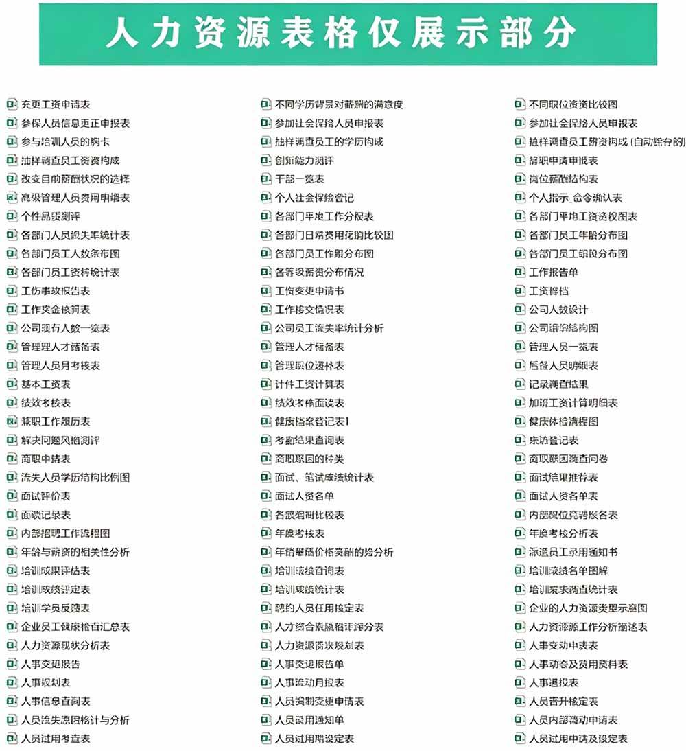 自费购买素材合集!超全Excel常用模版系列,分类清晰,共9000+套excel模型合集+个人简历素材