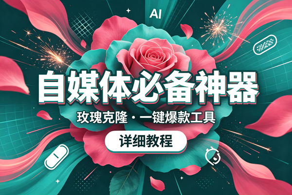 玫瑰克隆,一键爆款ai工具,自媒体的必备神器,50多个功能,详细的教程