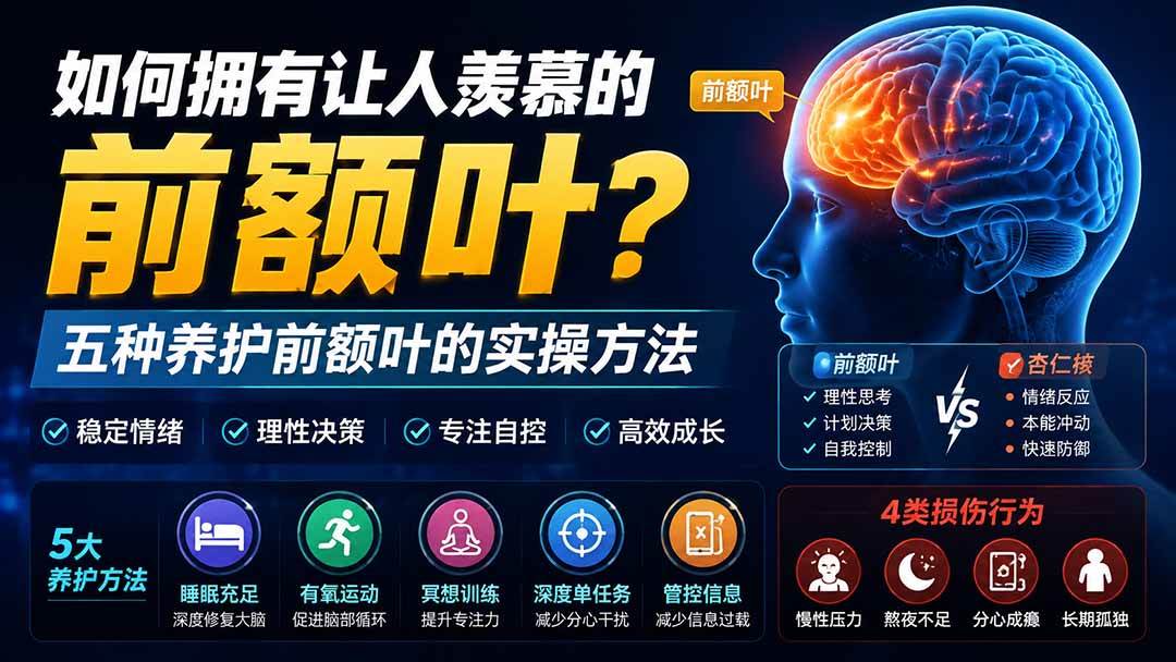 付费文章:如何拥有让人羡慕的前额叶?五种养护前额叶的实操方法