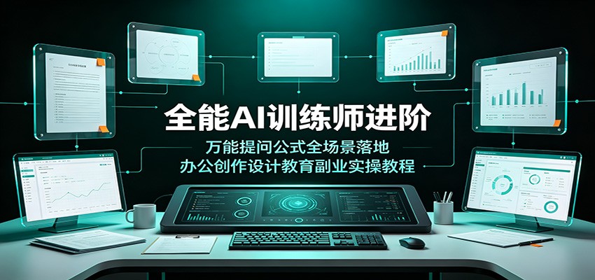 全能AI训练师进阶:万能提问公式全场景落地,办公创作设计教育副业实操教程
