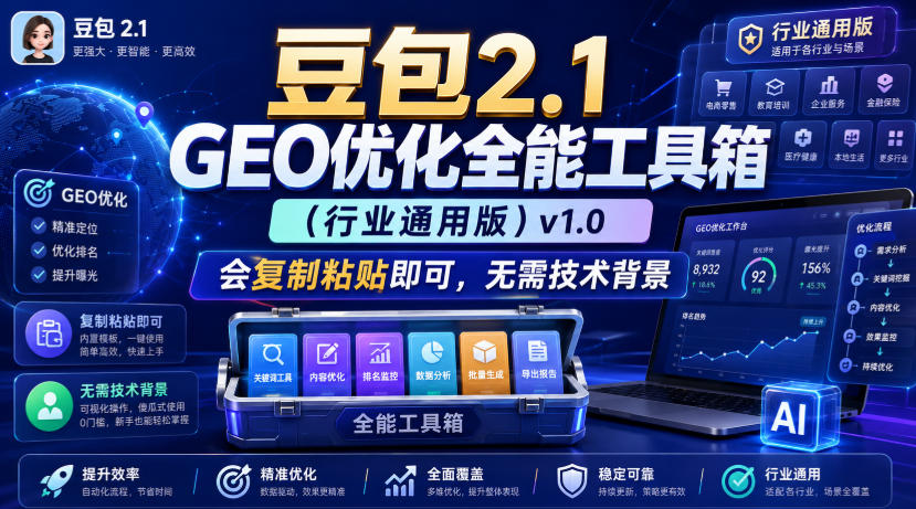 豆包2.1 GEO优化全能工具箱v1.0,会复制粘贴即可,无需技术背景