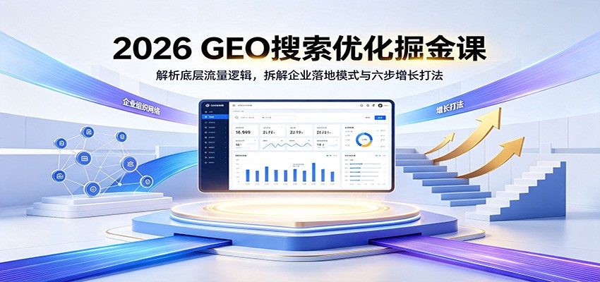 2026 GEO搜索优化掘金课:解析底层流量逻辑,拆解企业落地模式与六步增长打法