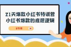 21天-爆款小红书特训营,小红书爆款的底层逻辑