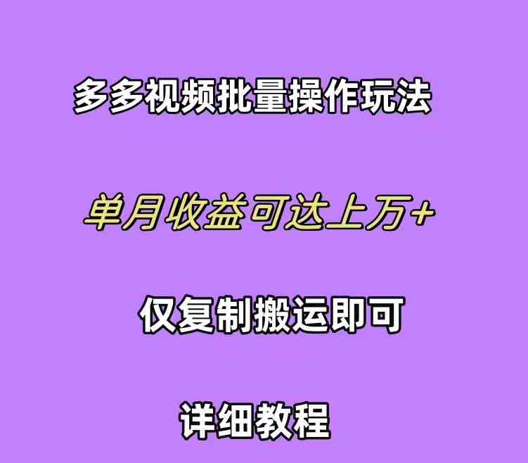 拼多多视频带货快速过爆款选品教程 每天轻轻松松赚取三位数佣金 小白必&#8230;