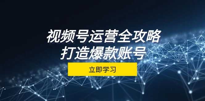 视频号运营全攻略，从定位到成交一站式学习，视频号核心秘诀，打造爆款&#8230;