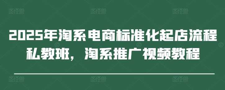 2025年淘系电商标准化起店流程私教班,淘系推广视频教程