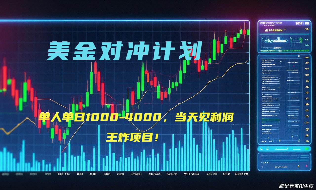 2025年最暴力项目“美金先登计划”最新最强对冲战法，每日实际收益1K-4K