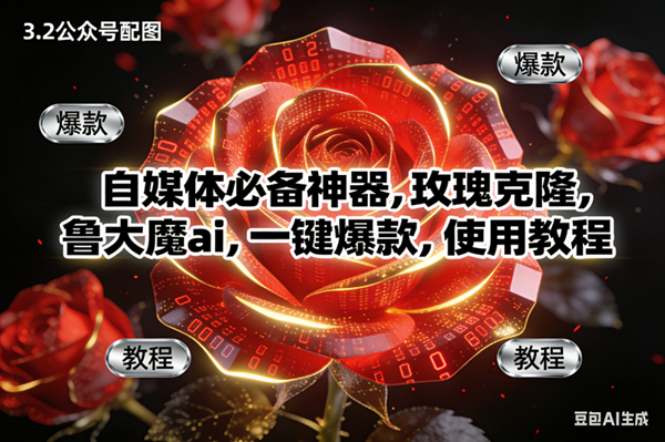 玫瑰克隆神器，ai鲁大魔，自媒体必备软件，一键爆款工具，详细教程