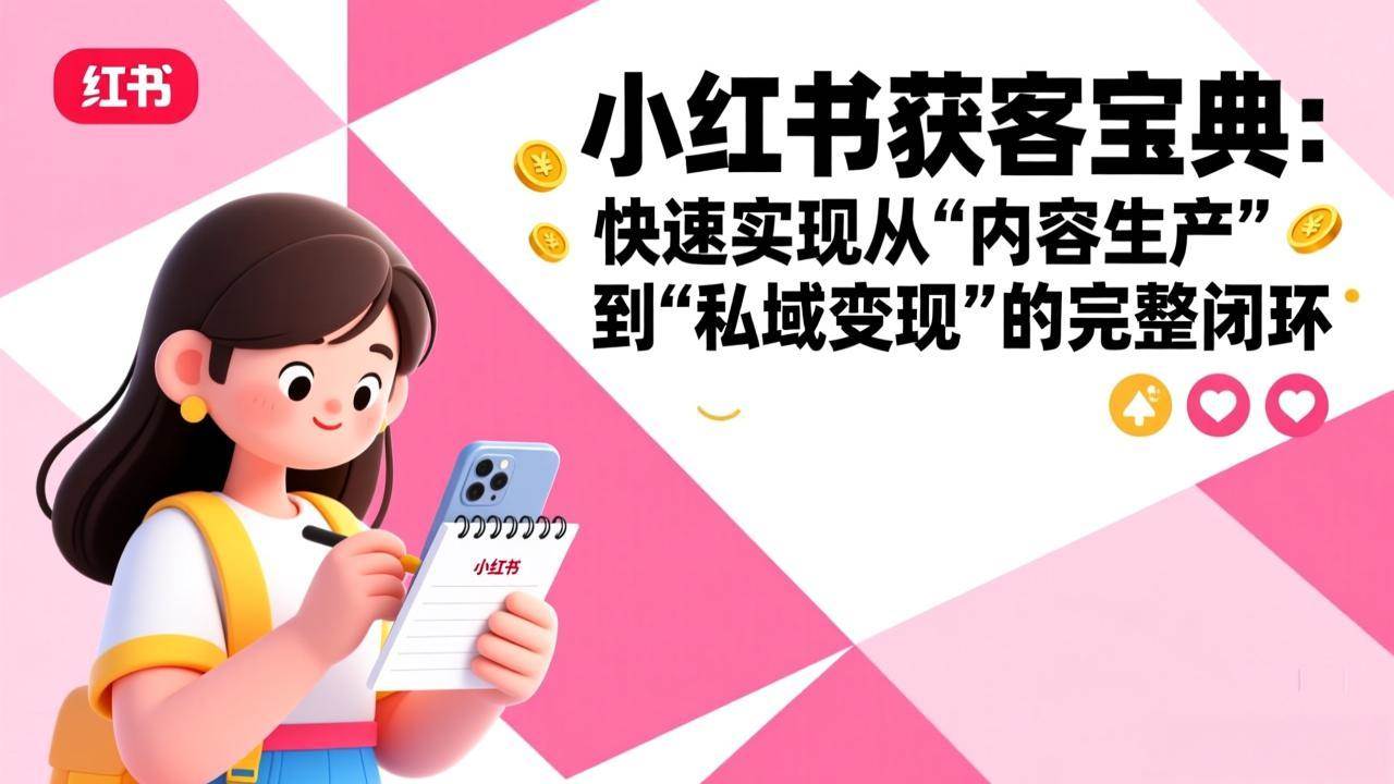 小红书获客宝典：快速实现从“内容生产”到“私域变现”的完整闭环