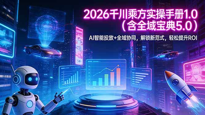2026 千川乘方实操手册 1.0AI 智能投放+全域协同，解锁新范式，轻松提升ROI