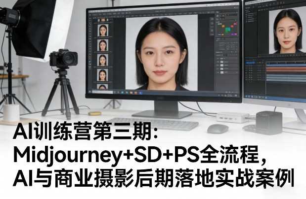 AI训练营第三期：Midjourney+SD+PS全流程，AI与商业摄影后期落地实战案例