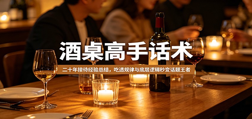酒桌高手话术:二十年接待经验总结,吃透规律与底层逻辑秒变话题王者