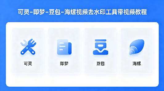 可灵–即梦–豆包–海螺视频去水印工具带视频教程