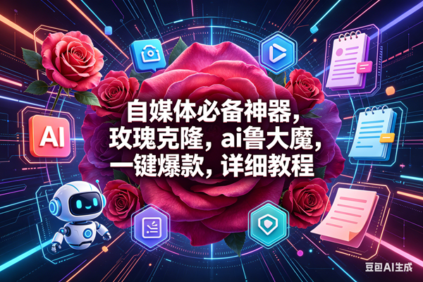 玫瑰克隆神器，一键爆款ai工具，自媒体必备，60多个功能的教程
