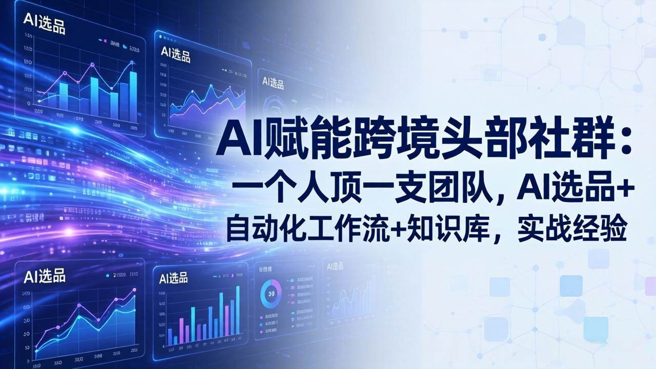 AI赋能跨境头部社群-更新5月：一个人顶一支团队，AI选品+自动化工作流+知识库，实战经验